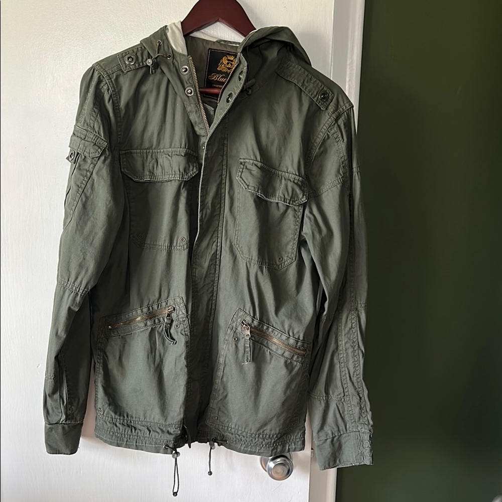 Blue Guru - Green Military-style Jacket